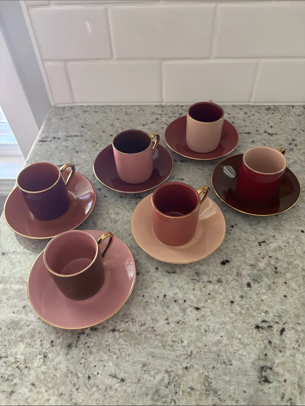 Classic Coffee & Tea espresso cups and saucers set